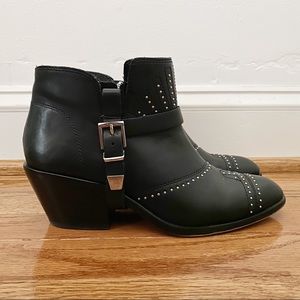 Vince Camuto Studded Moto Zip-up Booties